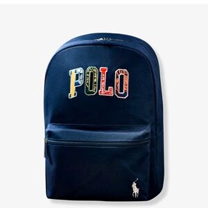 Polo Lauren Ralph Embroidered Backpack in Blue Color